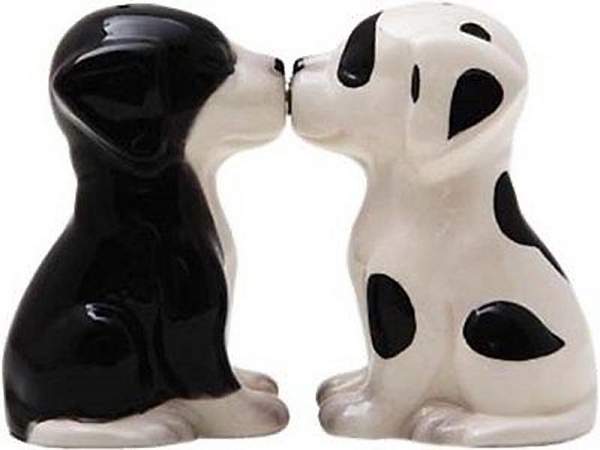 Salz und Pfefferstreuer Black and white pups