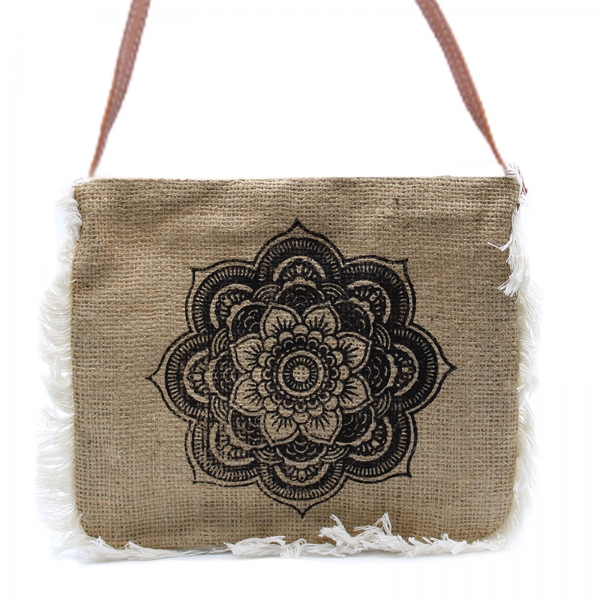 Fransentasche Mandala bedruckt