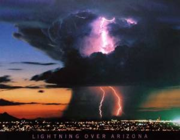 Poster Lightning over Arizona