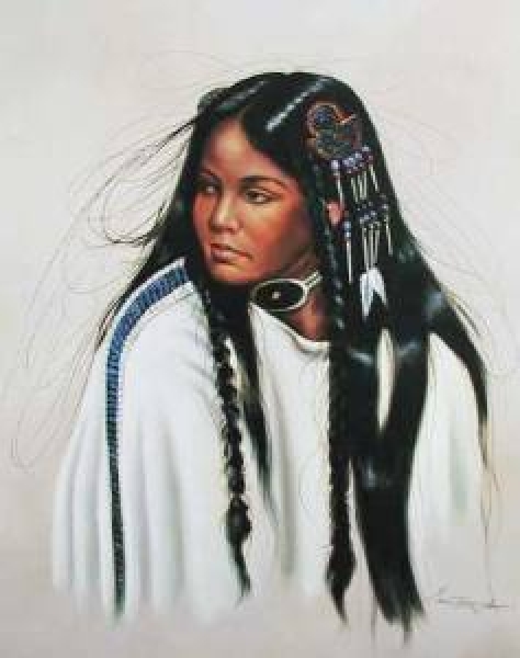 Indianer Poster Maiden Braids