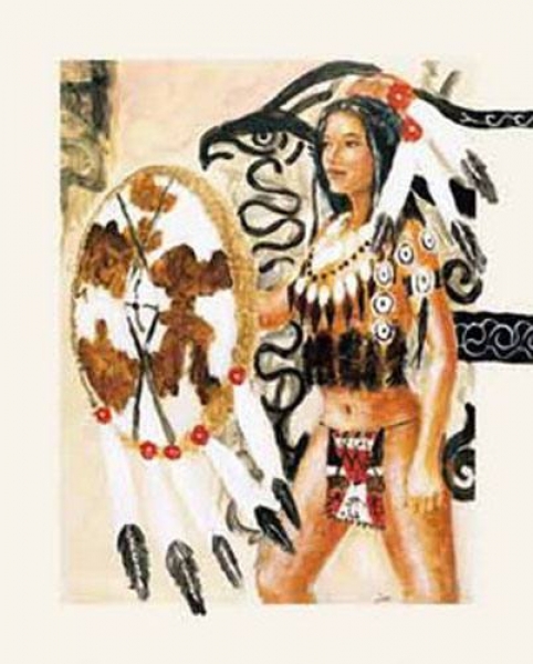 Indianer Poster Indianerin mit Traumfänger