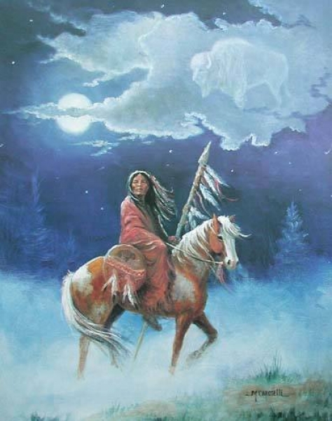 Indianer Poster Indianer und Buffalo Geist