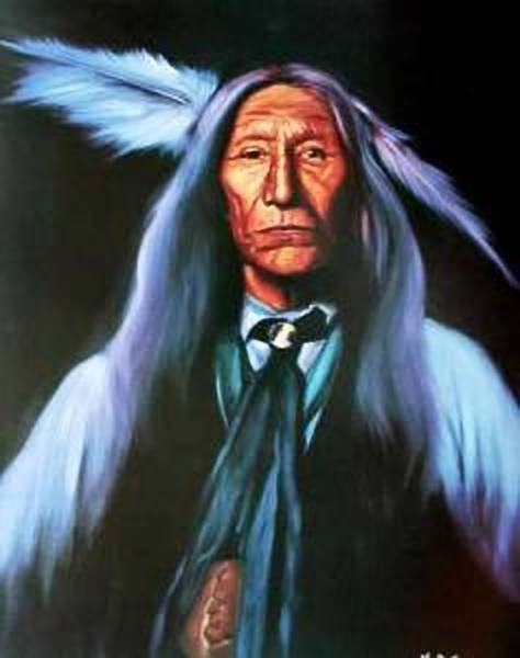 Indianer Poster Wolf Robe