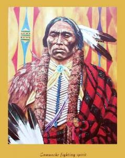 Indianer Poster Comanche fighting spirit