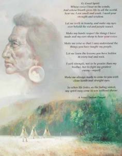 Indianer Poster A Sioux Indian Prayer