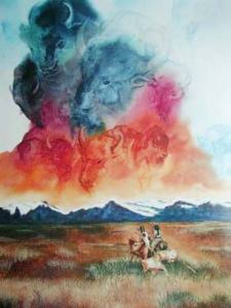 Indianer Poster  Buffalo Vision