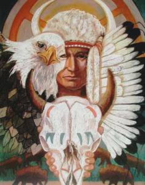 Indianer Poster Adlerauge