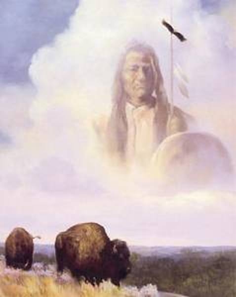 Indianer Poster Buffalo Spirit