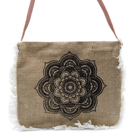 Fransentasche Mandala bedruckt